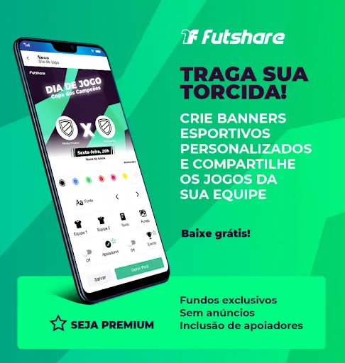 Скриншот 1 — Futshare : Flyer Esportivo