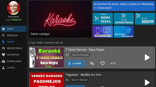 Скриншот 7 — Karaokê Show - Playbacks