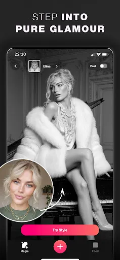 Скриншот 1 — Glam AI: Video & Photo Editor