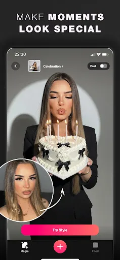 Скриншот 2 — Glam AI: Video & Photo Editor
