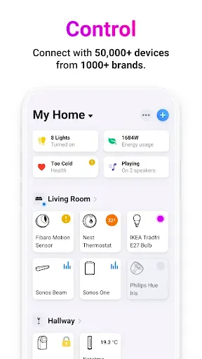Скриншот 1 — Homey — A better smart home