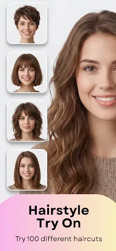 Скриншот 1 — Hair AI - Hairstyle Try On