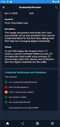 Скриншот 4 — Learner Credential Wallet