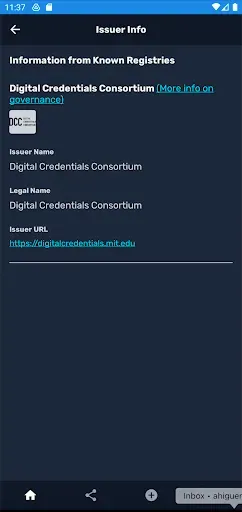 Скриншот 5 — Learner Credential Wallet