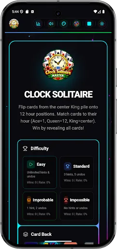 Скриншот 2 — Clock Solitaire Master Offline