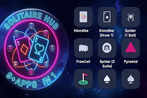 Скриншот 1 — Solitaire Hub Offline Edition