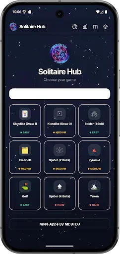Скриншот 2 — Solitaire Hub Offline Edition
