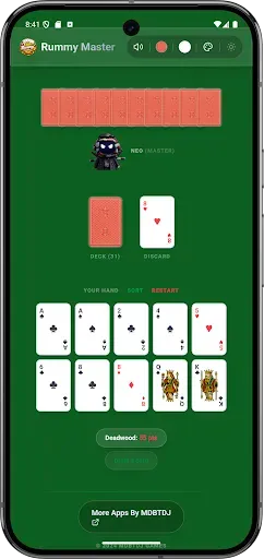 Скриншот 4 — Gin Rummy Master Ai Offline