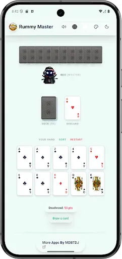 Скриншот 8 — Gin Rummy Master Ai Offline