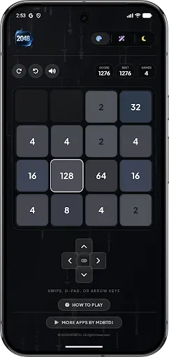 Скриншот 3 — 2048 Pro Offline Glass Edition