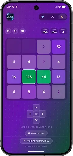 Скриншот 7 — 2048 Pro Offline Glass Edition