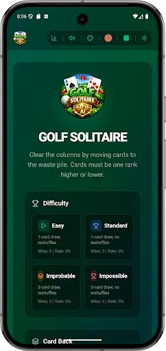 Скриншот 2 — Golf Solitaire Offline Master