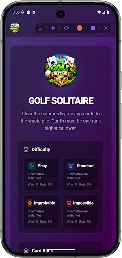 Скриншот 6 — Golf Solitaire Offline Master