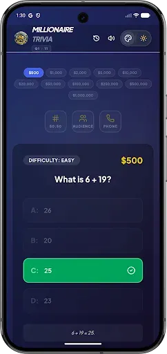 Скриншот 7 — Millionaire Trivia Pro Offline