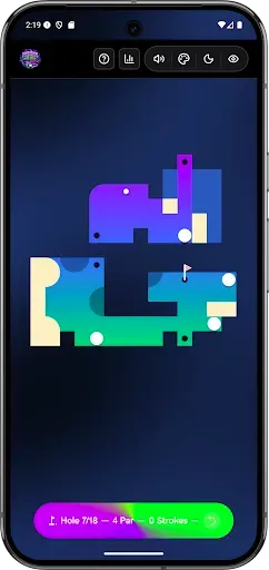 Скриншот 6 — Neon Mini Golf Offline No Wifi