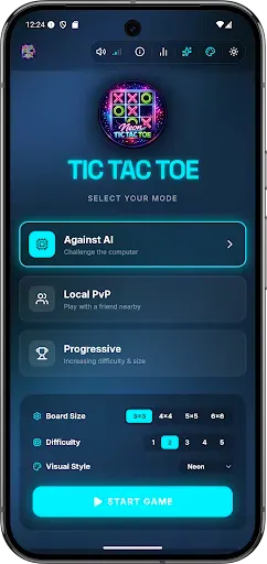 Скриншот 2 — Tic Tac Toe 3 in a Row Offline