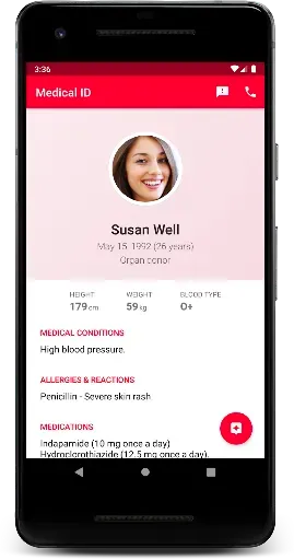 Скриншот 4 — Medical ID (premium)