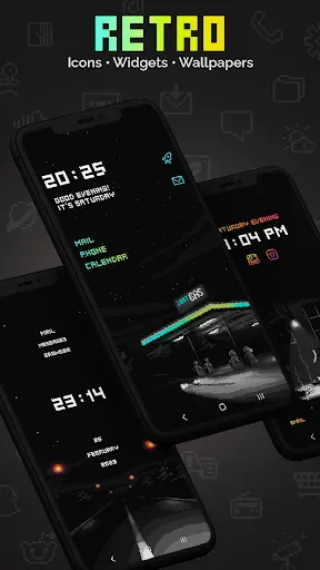 Скриншот 1 — Retro Mode - Icon Pack (Neon)