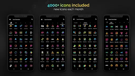 Скриншот 2 — Retro Mode - Icon Pack (Neon)