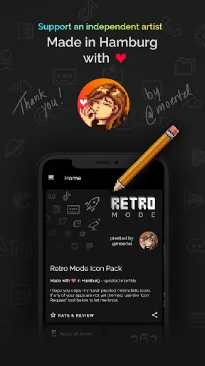 Скриншот 8 — Retro Mode - Icon Pack (Neon)