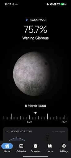Скриншот 1 — Moon Phases and Lunar Calendar