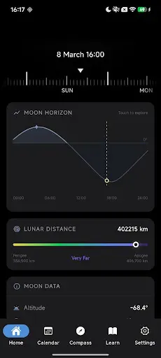 Скриншот 2 — Moon Phases and Lunar Calendar