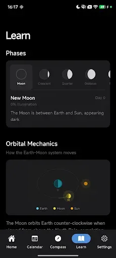 Скриншот 6 — Moon Phases and Lunar Calendar
