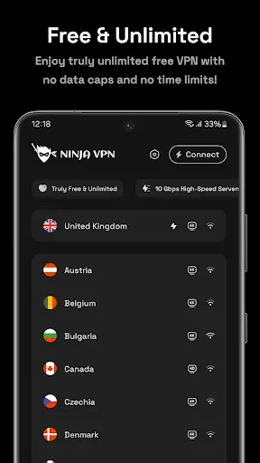 Скриншот 1 — Ninja VPN - Fast & Secure VPN