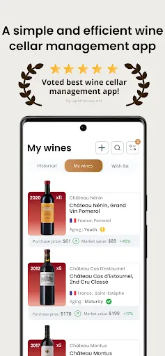 Скриншот 1 — Oeni - Wine cellar management