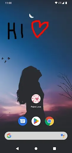 Скриншот 2 — Paint Love - виджет для пар