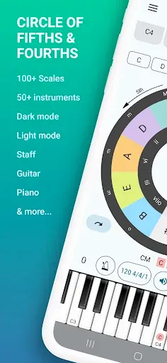 Скриншот 1 — Circle of Fifths of 100+Scales