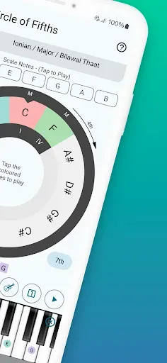 Скриншот 2 — Circle of Fifths of 100+Scales