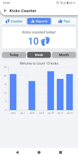 Скриншот 3 — Kick Counter - Track your baby