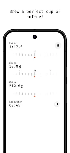 Скриншот 1 — Ratio M8 - coffee calculator