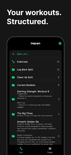 Скриншот 5 — Setgraph: Workout Log