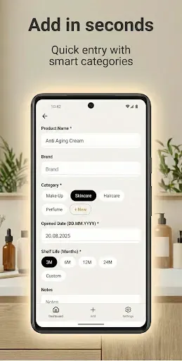 Скриншот 2 — Beauty Expiry Cosmetic Tracker