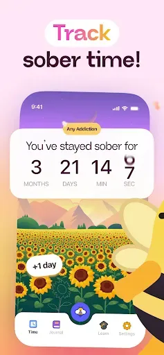 Скриншот 1 — Sober Day Counter - Sunflower