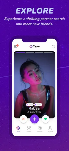 Скриншот 1 — Tavoo Dating App: Match & Date