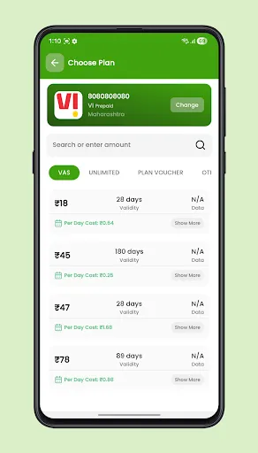 Скриншот 2 — Volto : Recharge Cashback App