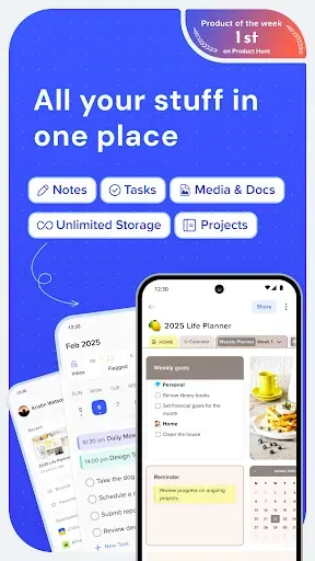 Скриншот 1 — xTiles: notes, tasks, projects