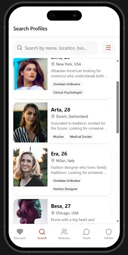 Скриншот 2 — Zemra - Albanian Matchmaking