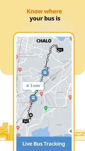 Скриншот 2 — Chalo - Live Bus Tracking App