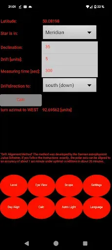 Скриншот 4 — PolarAligner Pro (Astro Tool)
