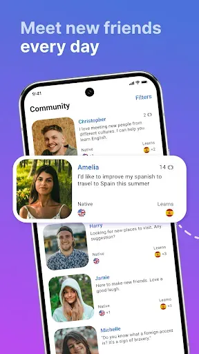 Скриншот 1 — Speaky - Language Exchange