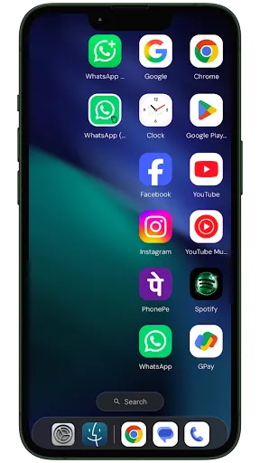 Скриншот 1 — OS Style Launcher 26 Theme