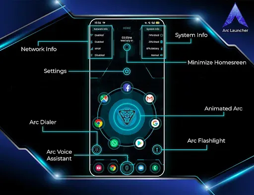 Скриншот 1 — ARC Launcher® 2024 и 4D-темы