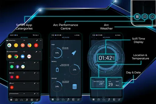 Скриншот 2 — ARC Launcher® 2024 и 4D-темы
