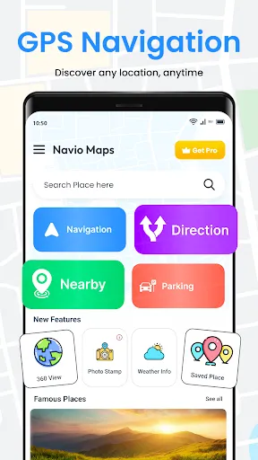 Скриншот 1 — 음성 GPS 내비게이션: 길찾기 및 경로 플래너 찾기