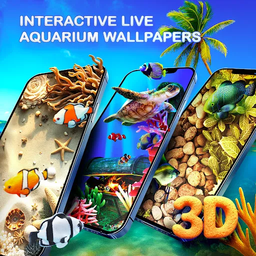 Скриншот 1 — 3D Aquarium Live Wallpaper