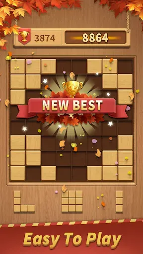 Скриншот 4 — Block Puzzle - Wood Blast